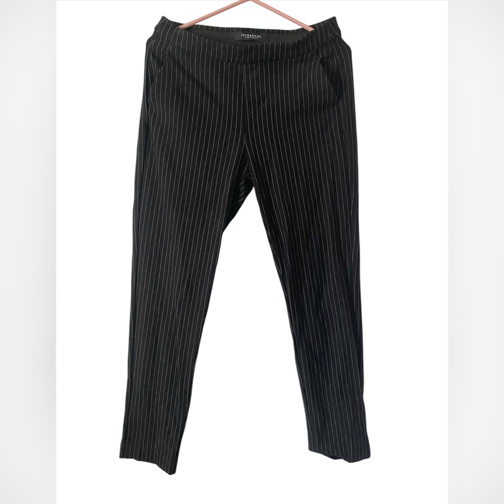 Liverpool Jeans Company Black Dress Pants Classic Straight-Leg